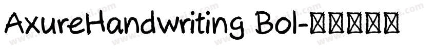 AxureHandwriting Bol字体转换